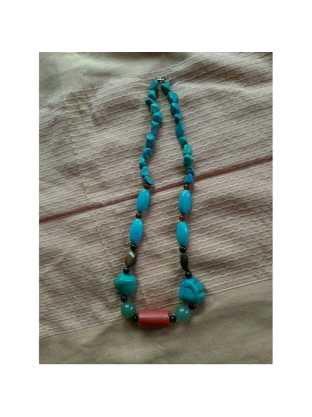 Turquoise‎ and coral necklace